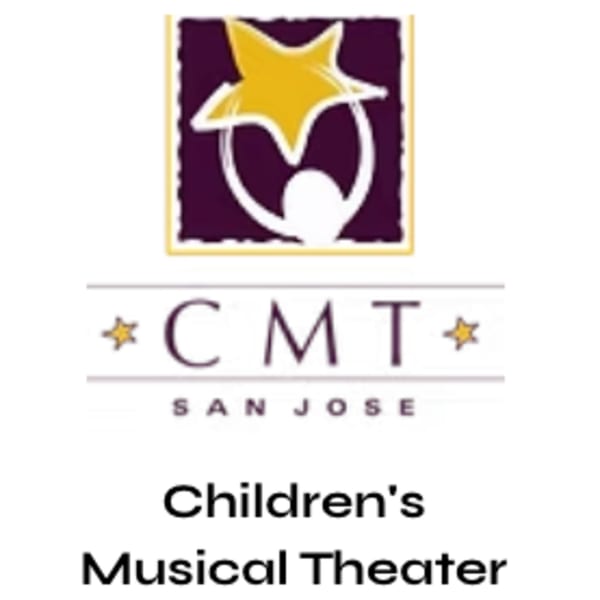 Logo for Children's Musical Theater San Jose, featuring a star and a figure.